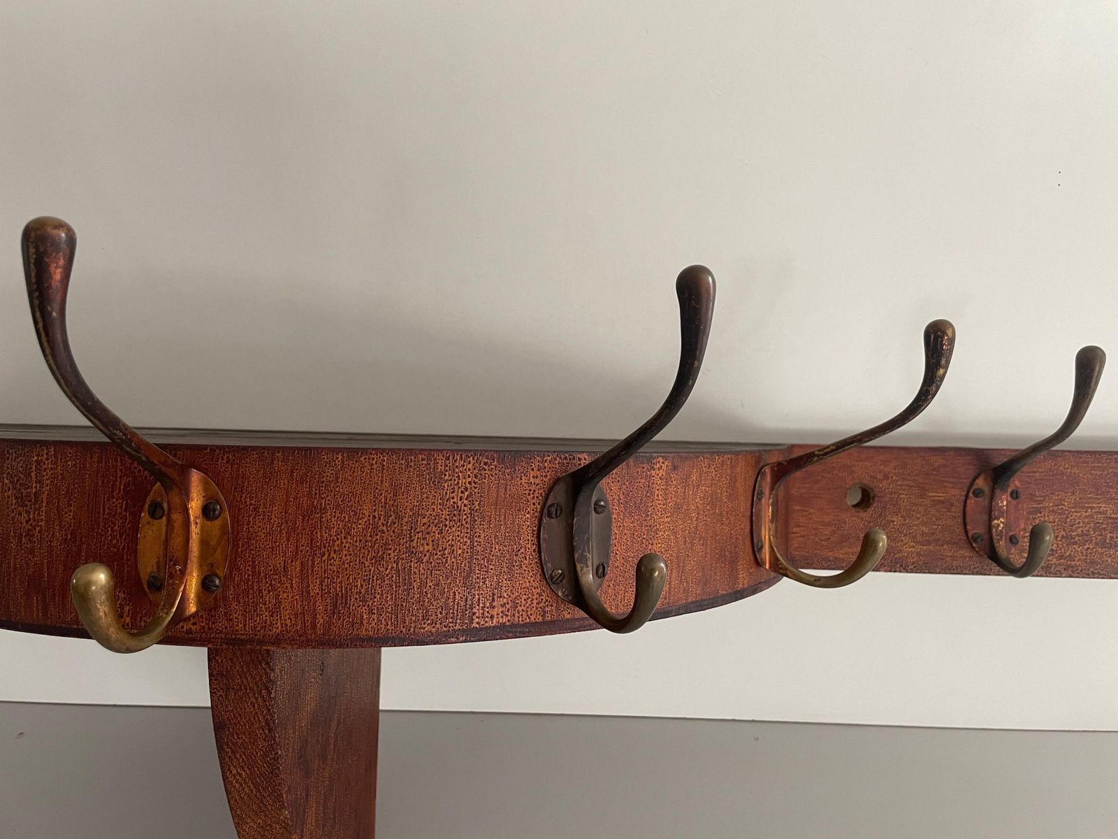 Mid Century Modern Large Wood Clothes Hanger And Shelf, 1960s, France photo 1316.0