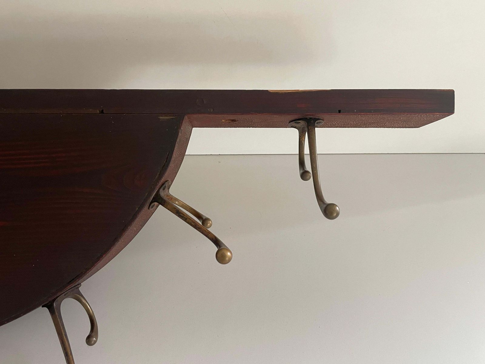 1316.0 Mid Century Modern Large Wood Clothes Hanger And Shelf, 1960s, France photo
