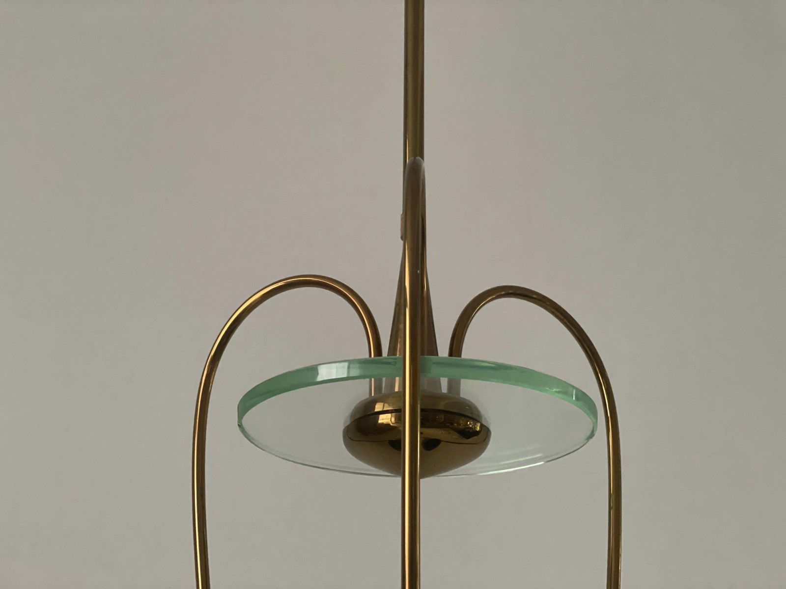 Brass And Glass Chandelier By Pietro Chiesa For Fontana Arte, 1950s, Italy photo buy