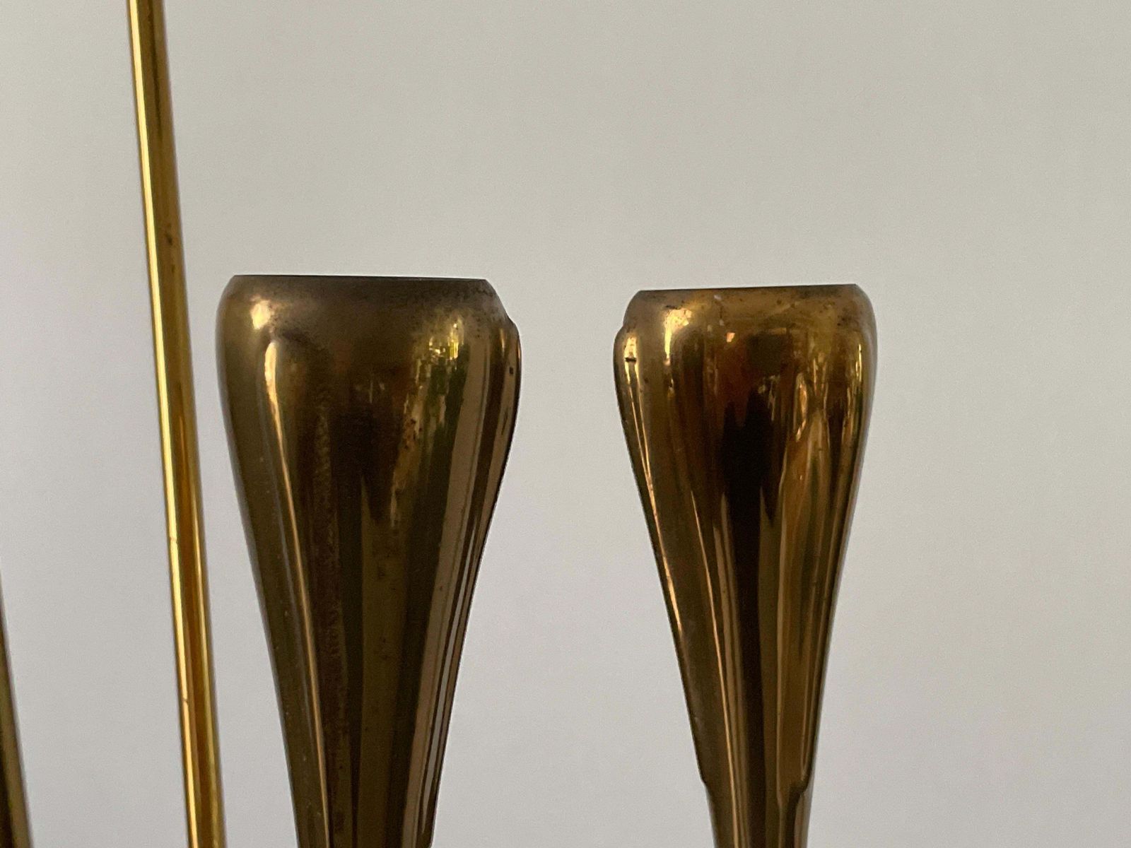 7180.0 Brass And Glass Chandelier By Pietro Chiesa For Fontana Arte, 1950s, Italy photo