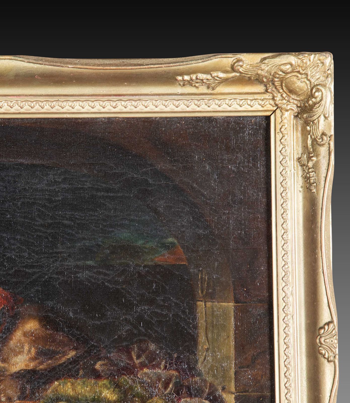 19th Century Oil On Canvas Painting Of A Monkey photo 1900.0