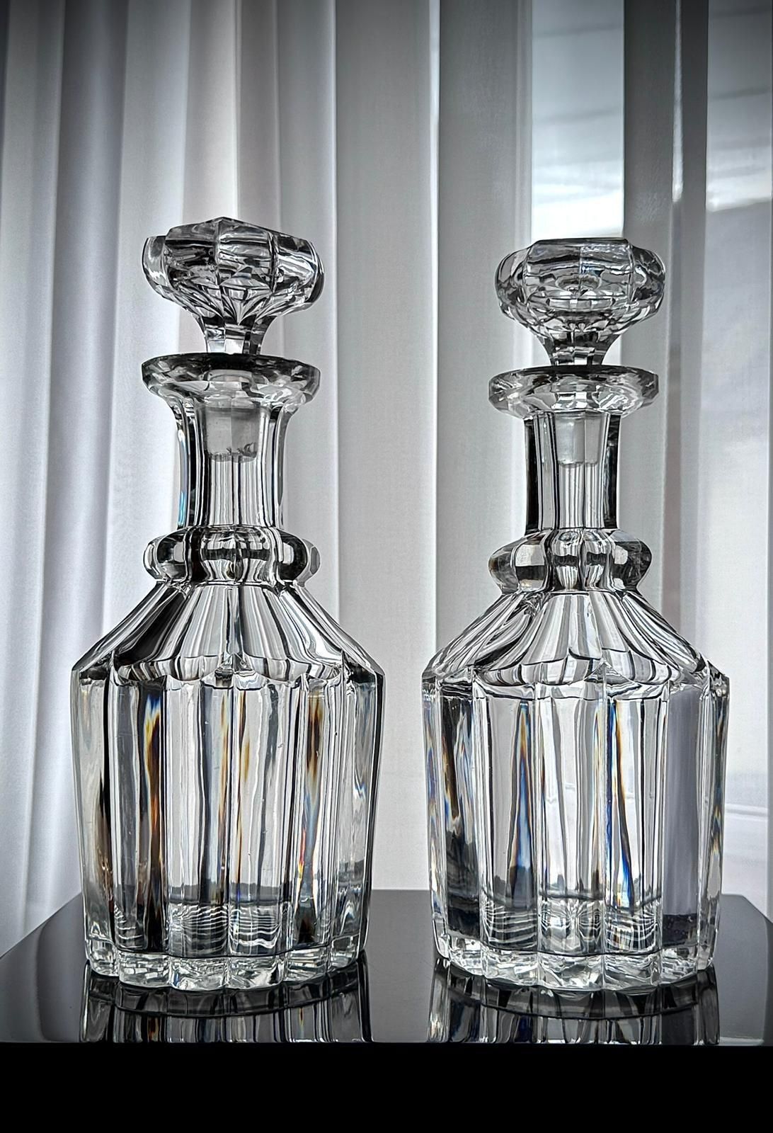 photo buy Matched Pair Of Georgian–Regency Cut Glass Decanters, C.1820–1835