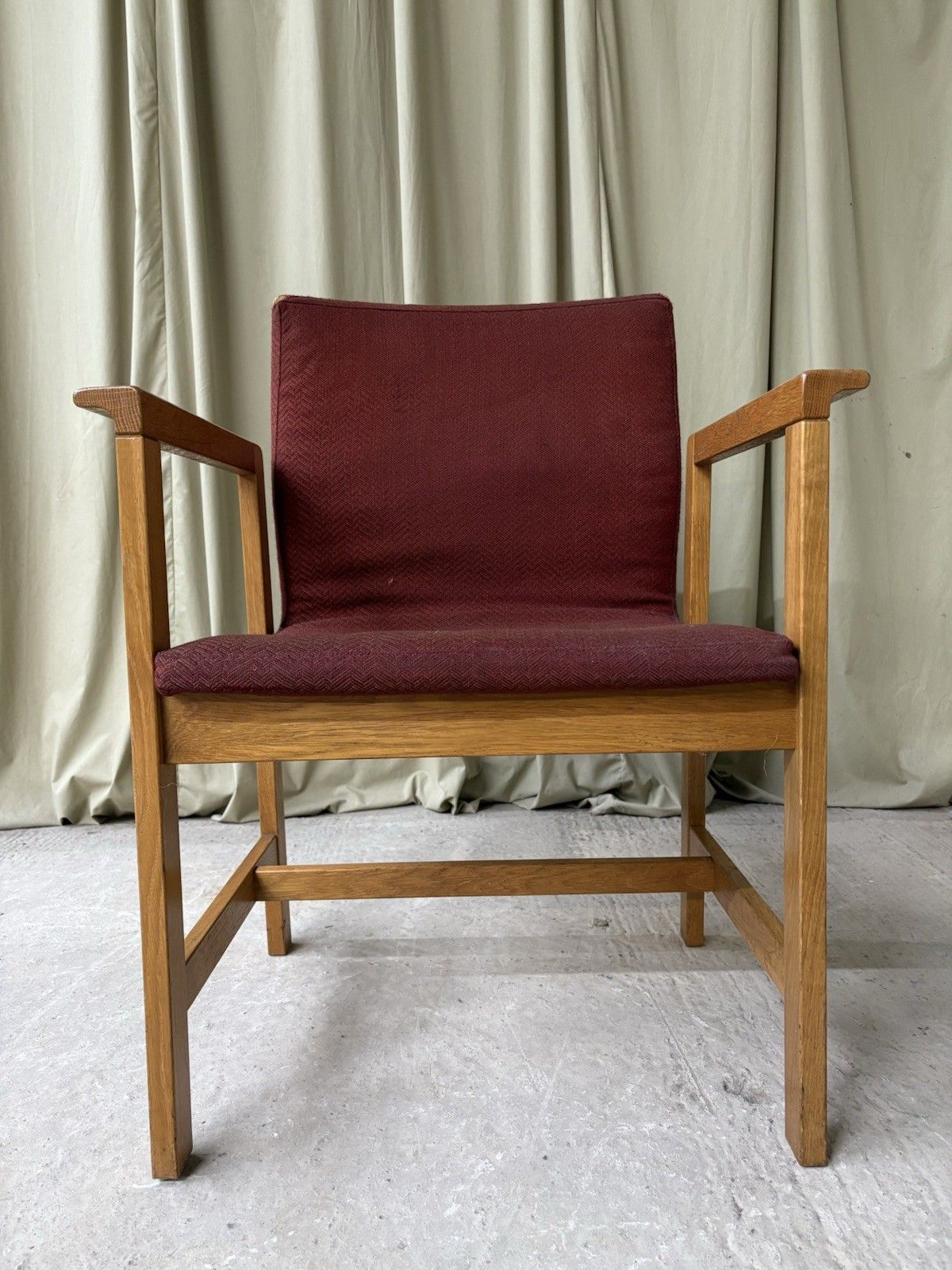 Vtg Late Mid Century Oak Chair Side Armchair  Danish Scandi Retro R974 photo buy