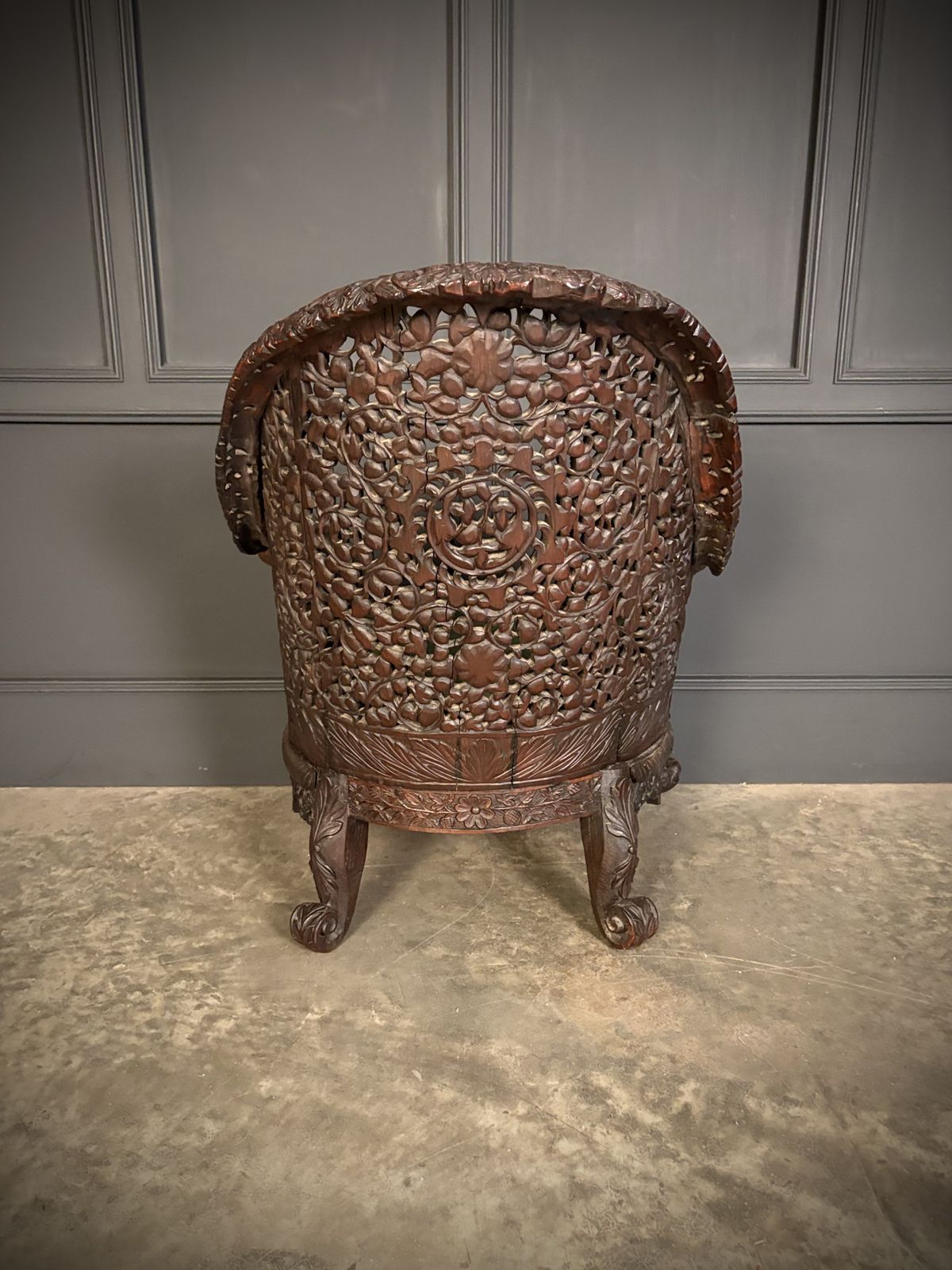 Carved Burmese Armchair photo buy