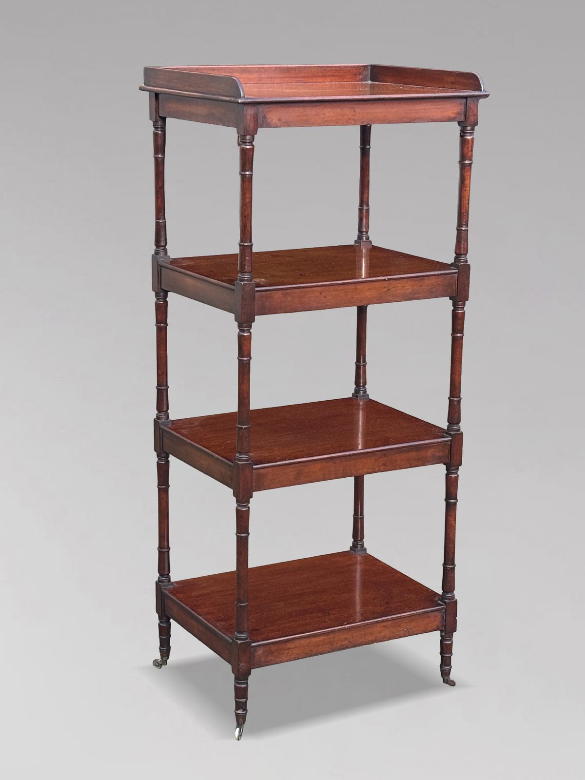 Early 19th Century George IV Period Mahogany 4 Tier Whatnot Music Stand photo Furniture