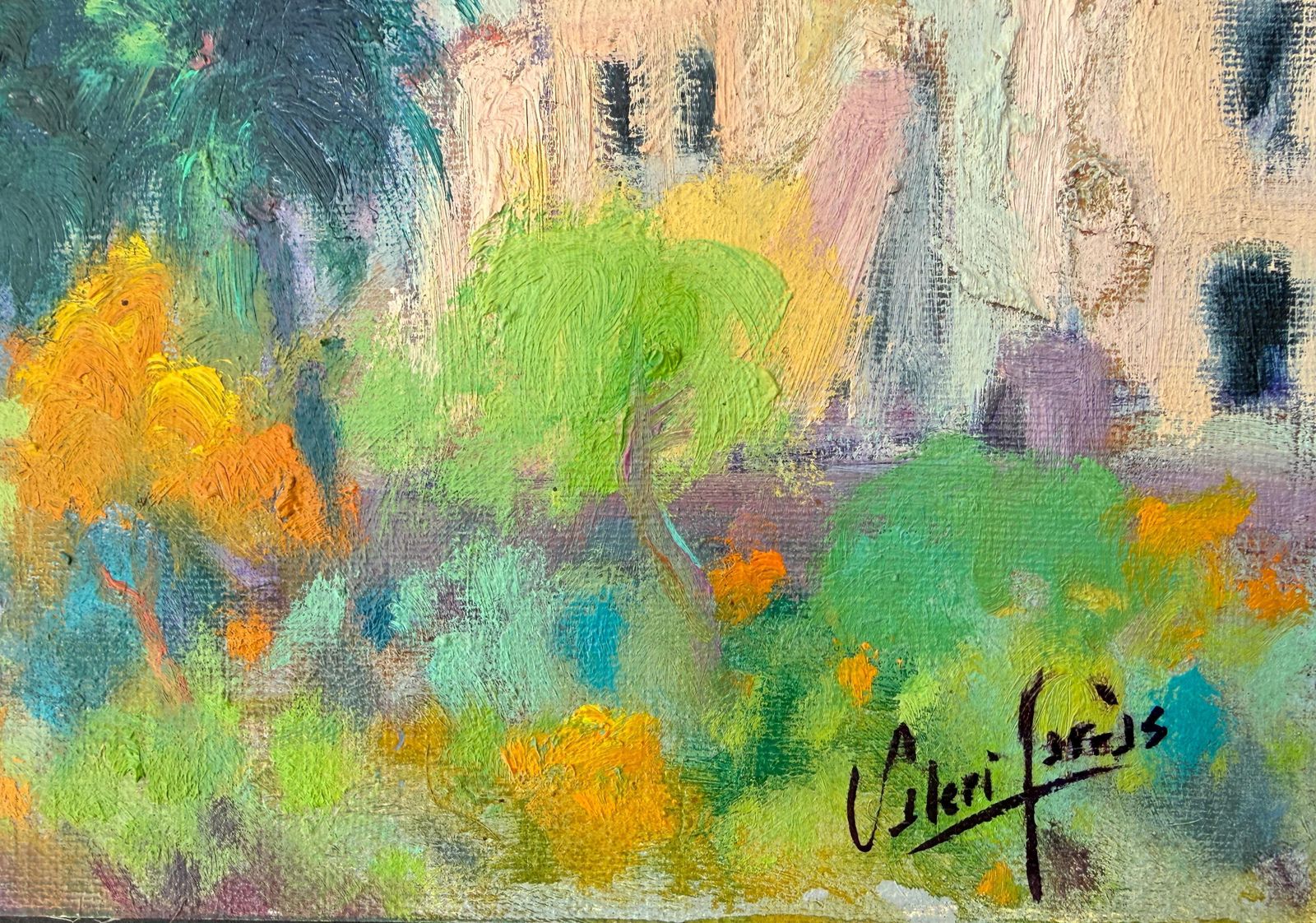 Valeri Farras Mediterranean Light With Palm Trees Oil Painting European Art photo furniture