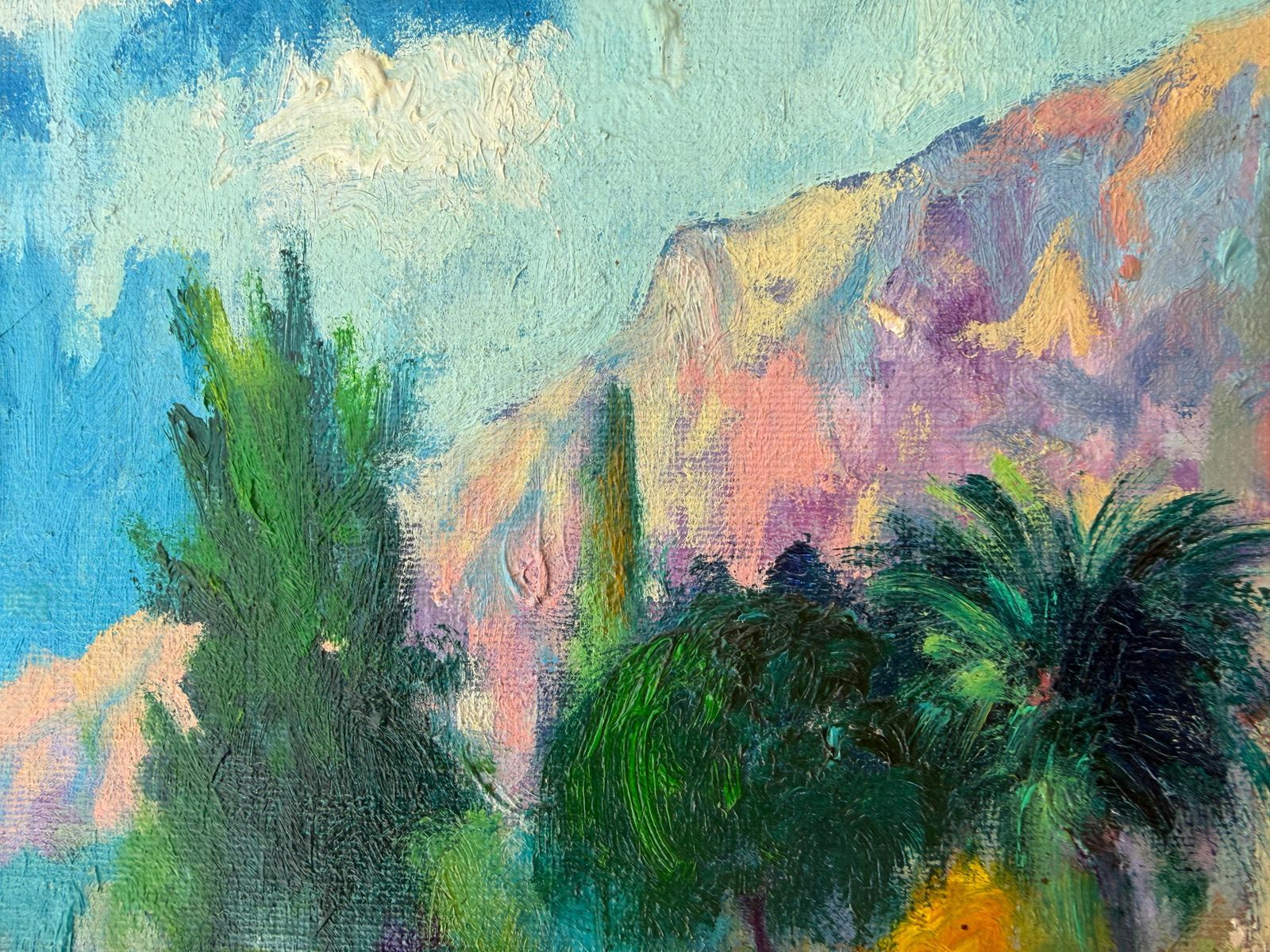 Valeri Farras Mediterranean Light With Palm Trees Oil Painting European Art photo vinterior