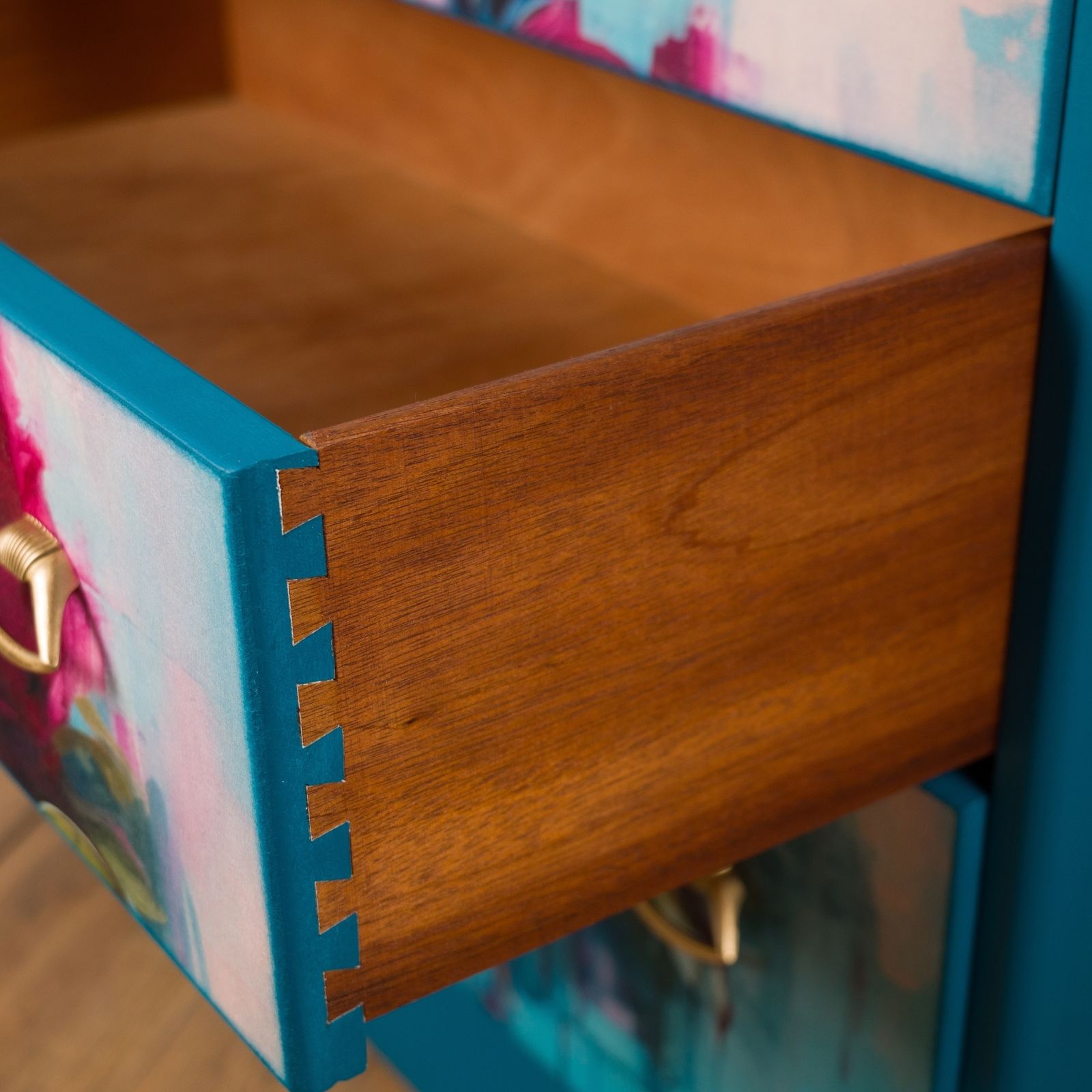 Upcycled Mid Century Lebus Chest Of Drawers photo vintage