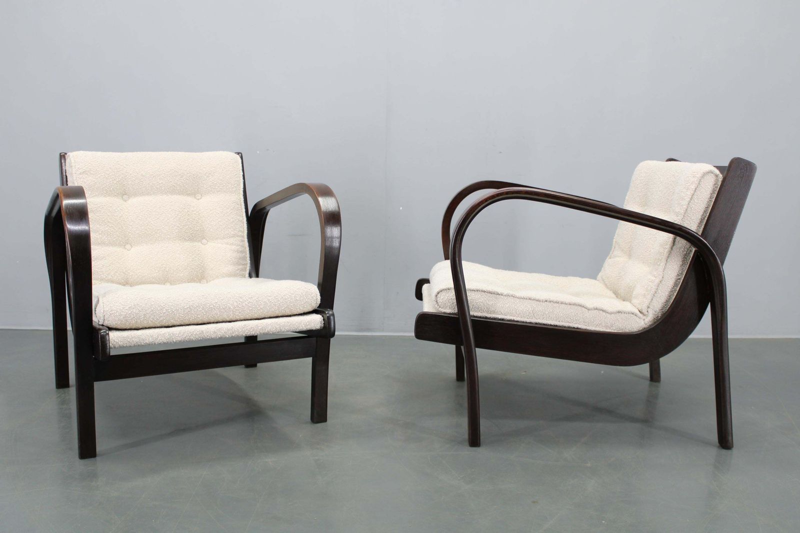 Pair Of Mid Century Lounge Chairs By Kropáček & Koželka, 1960s photo furniture