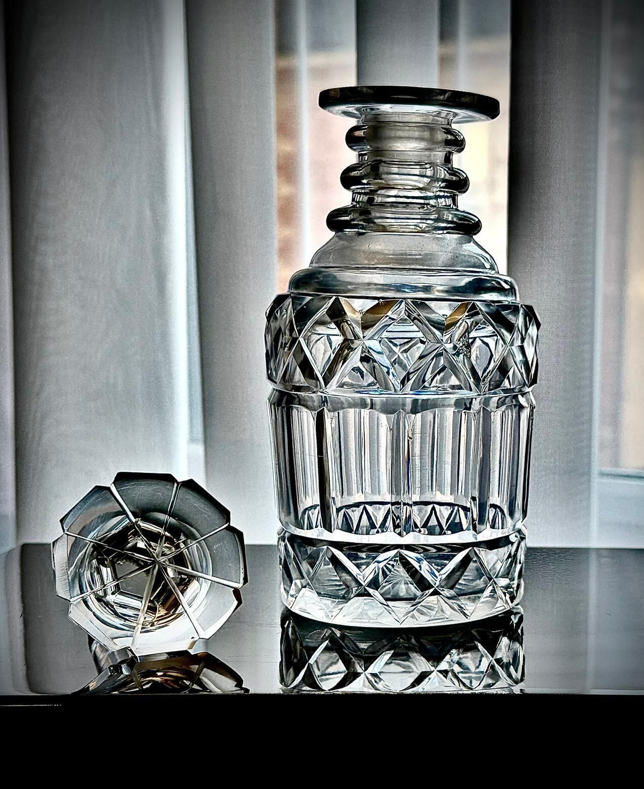 155.0 Georgian Cut Glass Decanter, England C.1820 – Early 19th Century photo