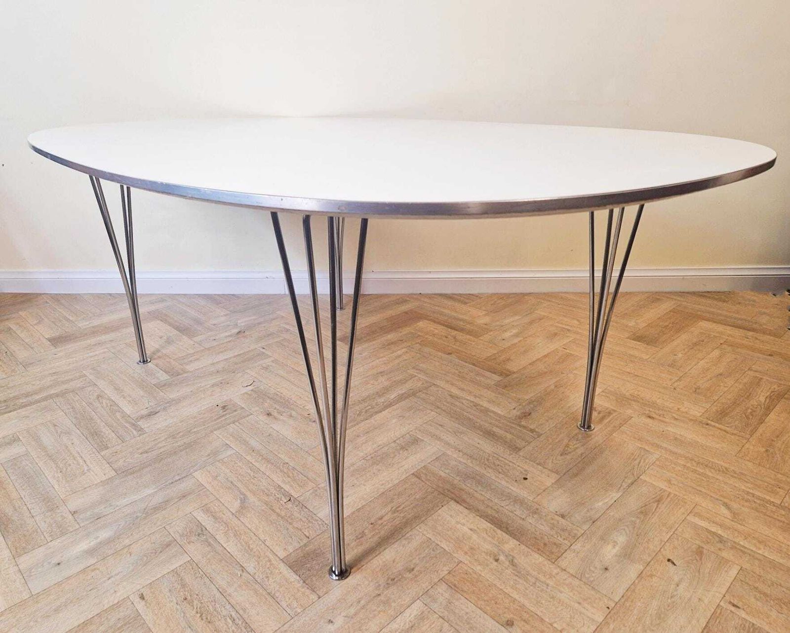Piet Hein For Fritz Hansen Superellipse Mid Century Danish Design Oval Dining Table Bl821 photo vinterior