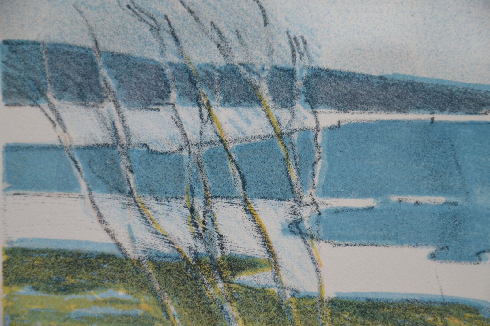 Small  Lithography On Paper  Winter Seascape, Signed , Nr 45/300 photo for sale