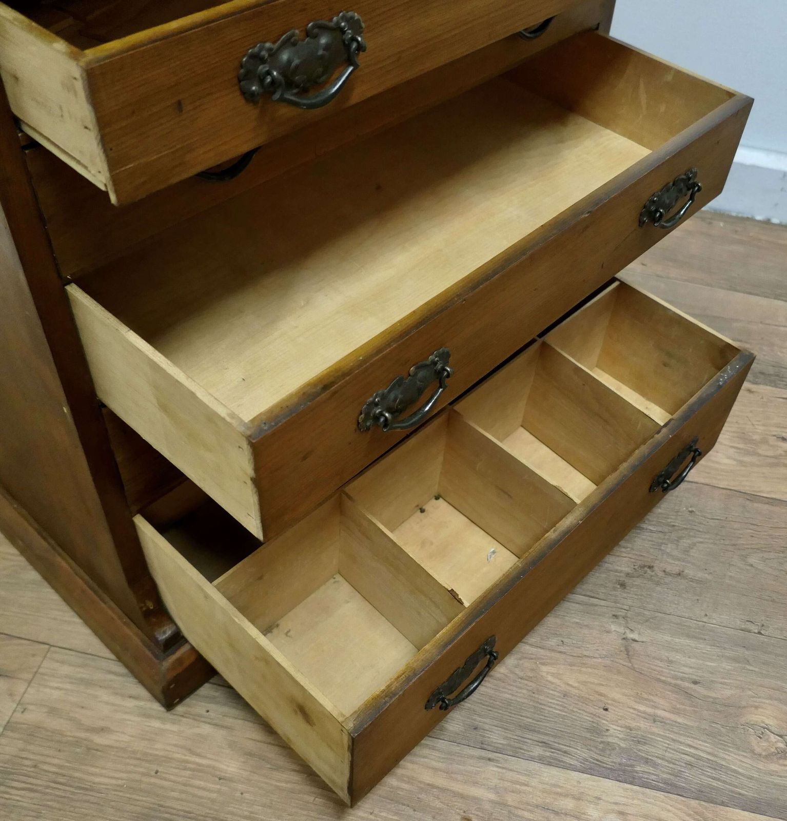 Arts And Crafts Pine Collectors Cabinet Filing Drawers photo buy