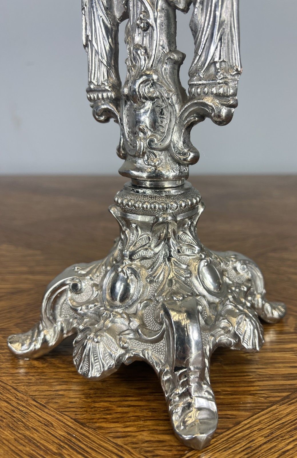 photo furniture Crucifix Vintage French Style Religious Cross Ornate Base Lot 4651