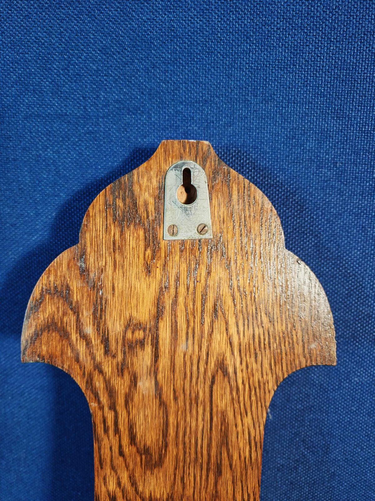 photo furniture Antique Large Oak Aneroid Wall Barometer, Working. Early Mid 20th Century   Heavy