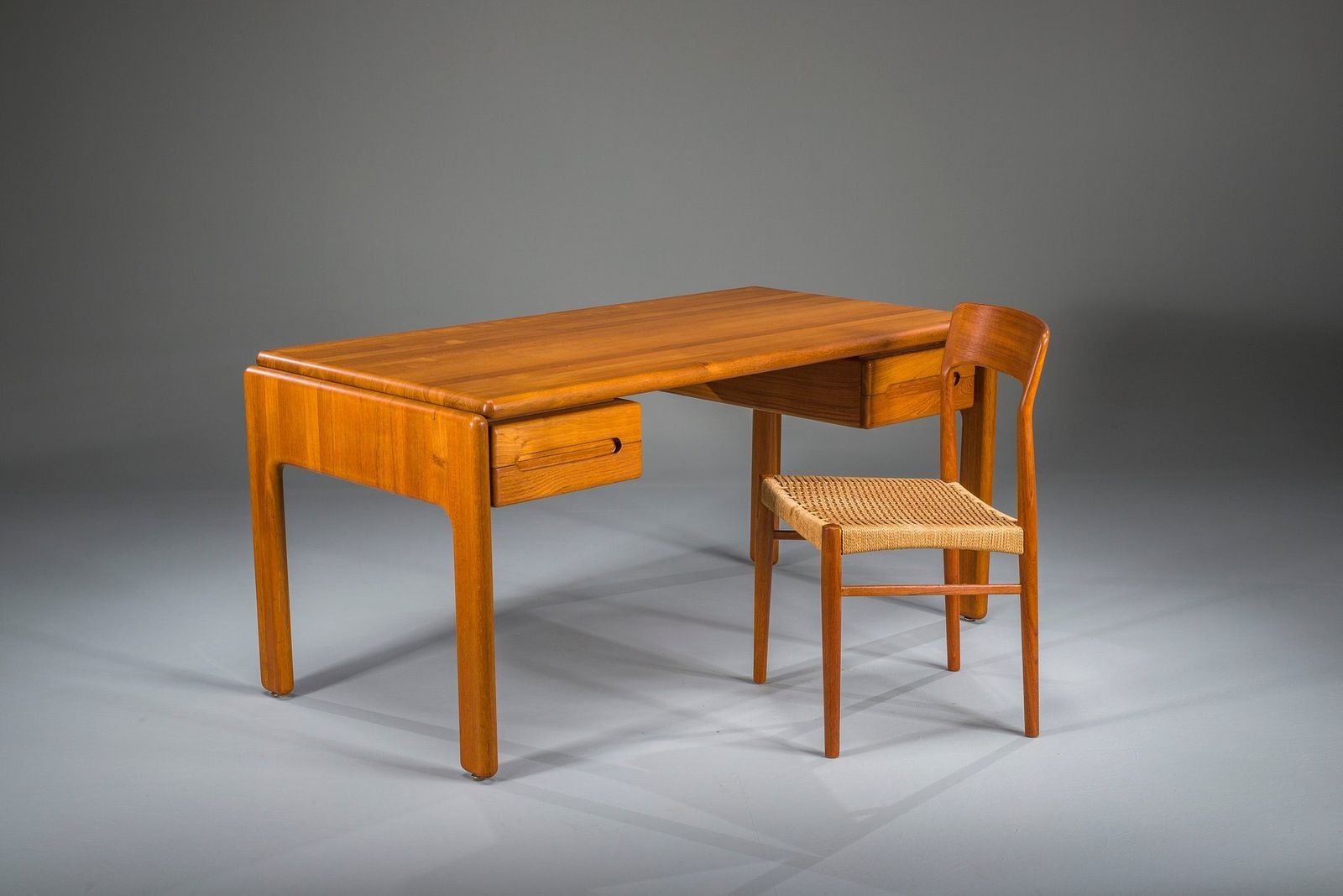 Furniture Vintage Danish Cabinetmaker Desk In Teak, 1950s photo