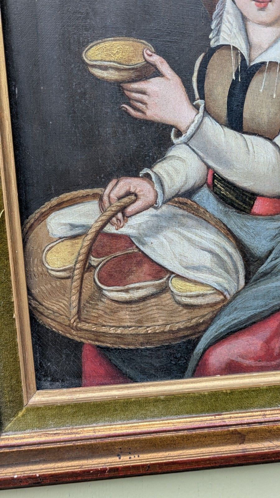 19th Century Oil Portrait Woman With Spices   Style Of Joachim Bueckelaer photo 285.0