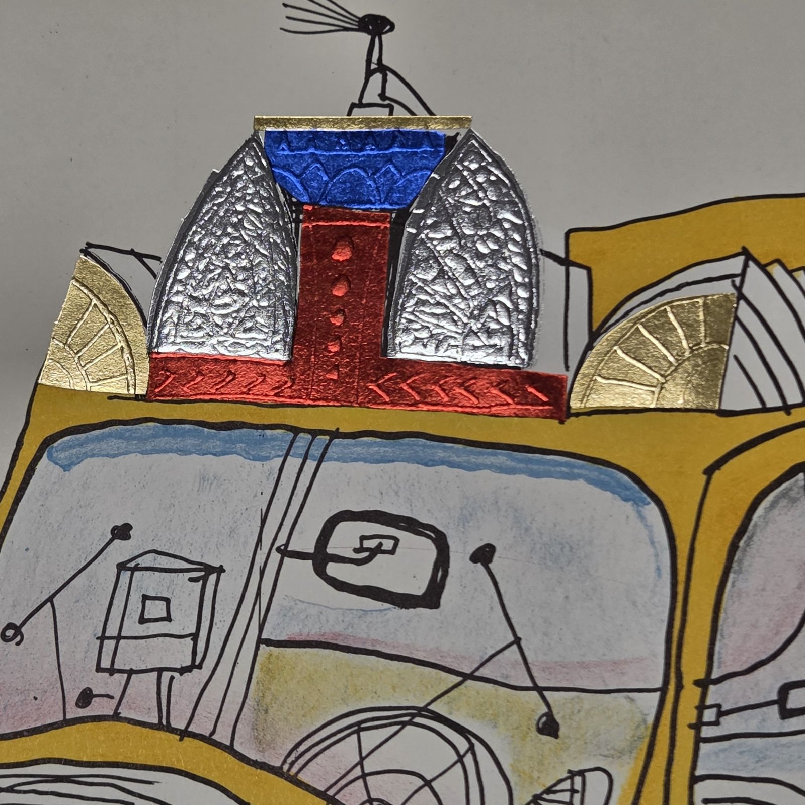 Saul Steinberg - Affiche lithographique, Galerie Maeght Paris, 1977 photo 390.0