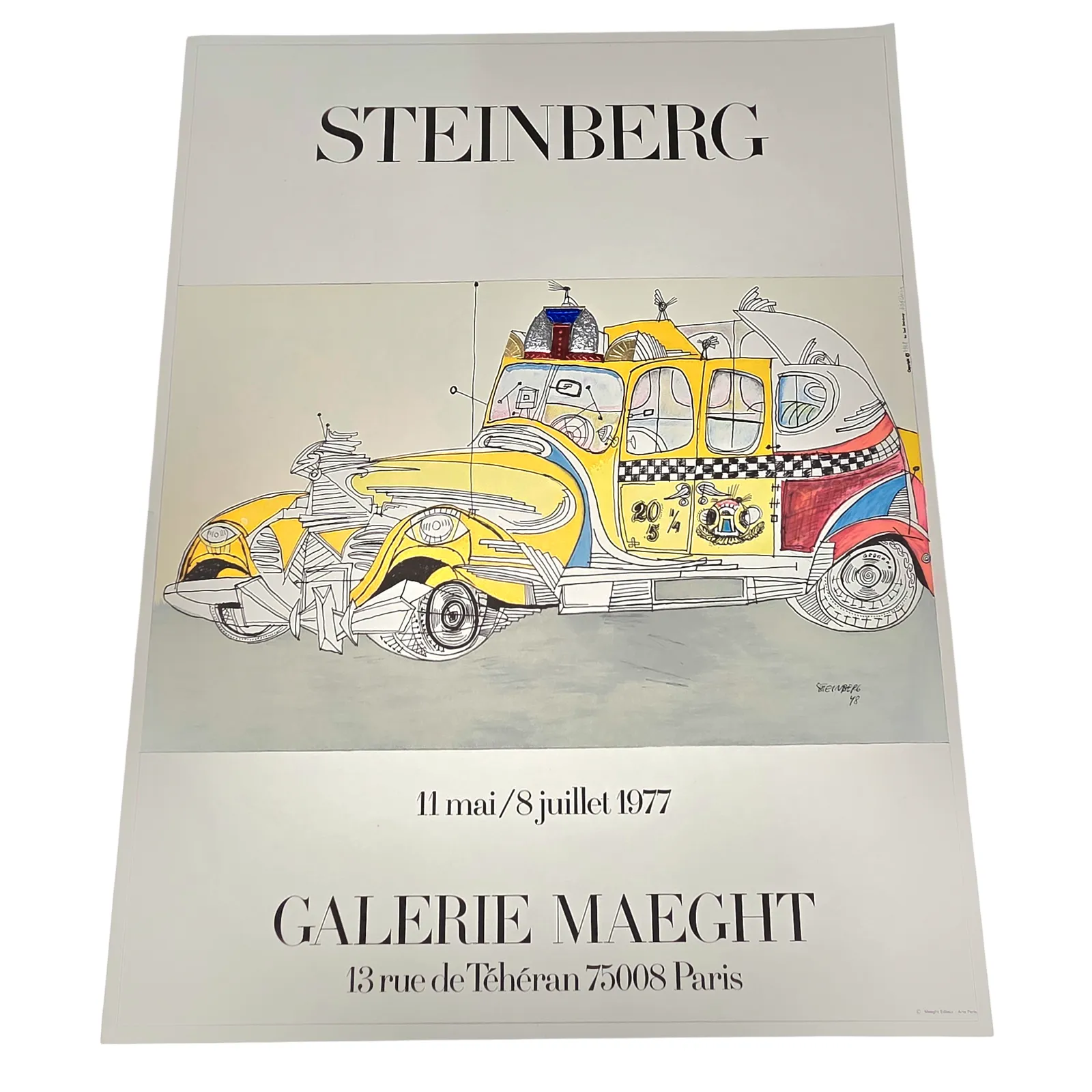 Saul Steinberg – Original Lithographic Poster, Galerie Maeght Paris, 1977