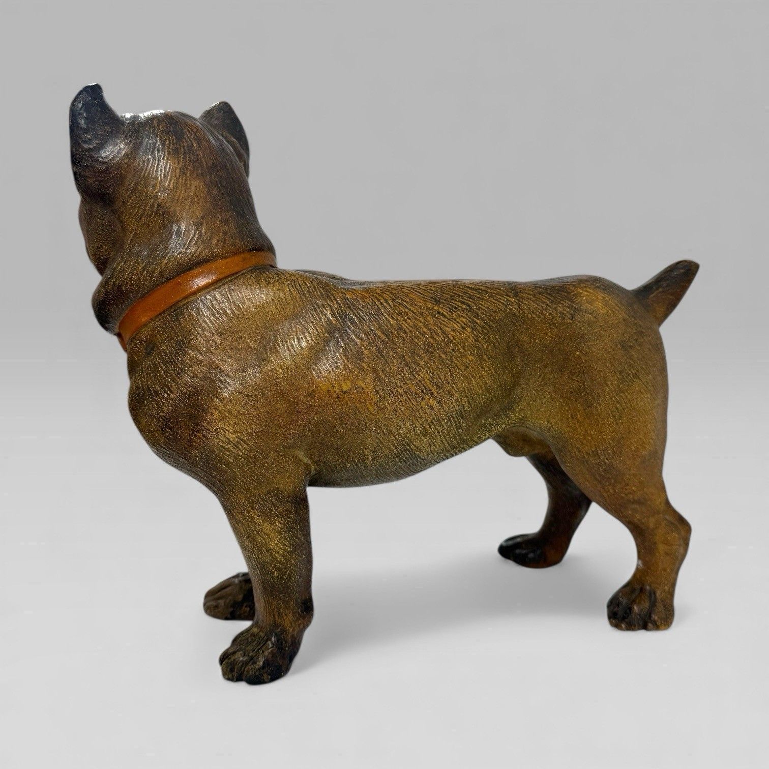 Antique Austrian Terracotta Life Size Pug Puppy Dog Sculpture photo buy