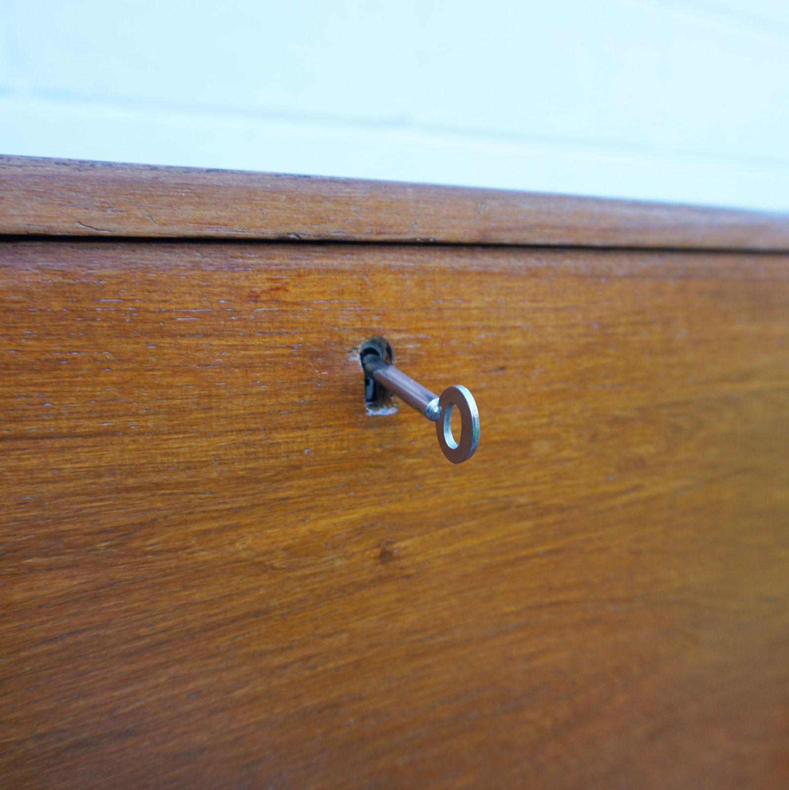 Portwood Mid Century Teak Wood Sideboard Home Bar With Shelving Lockable photo Furniture