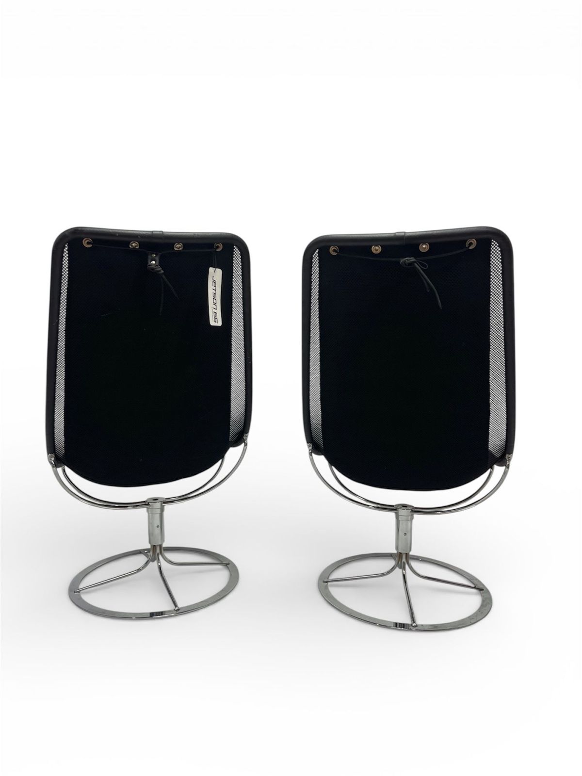 Bruno Mathsson ‘Jetson’ Swivel Lounge Chairs In Black Leather For Bruno Mathsson International, 2015 – Set Of Two photo for sale