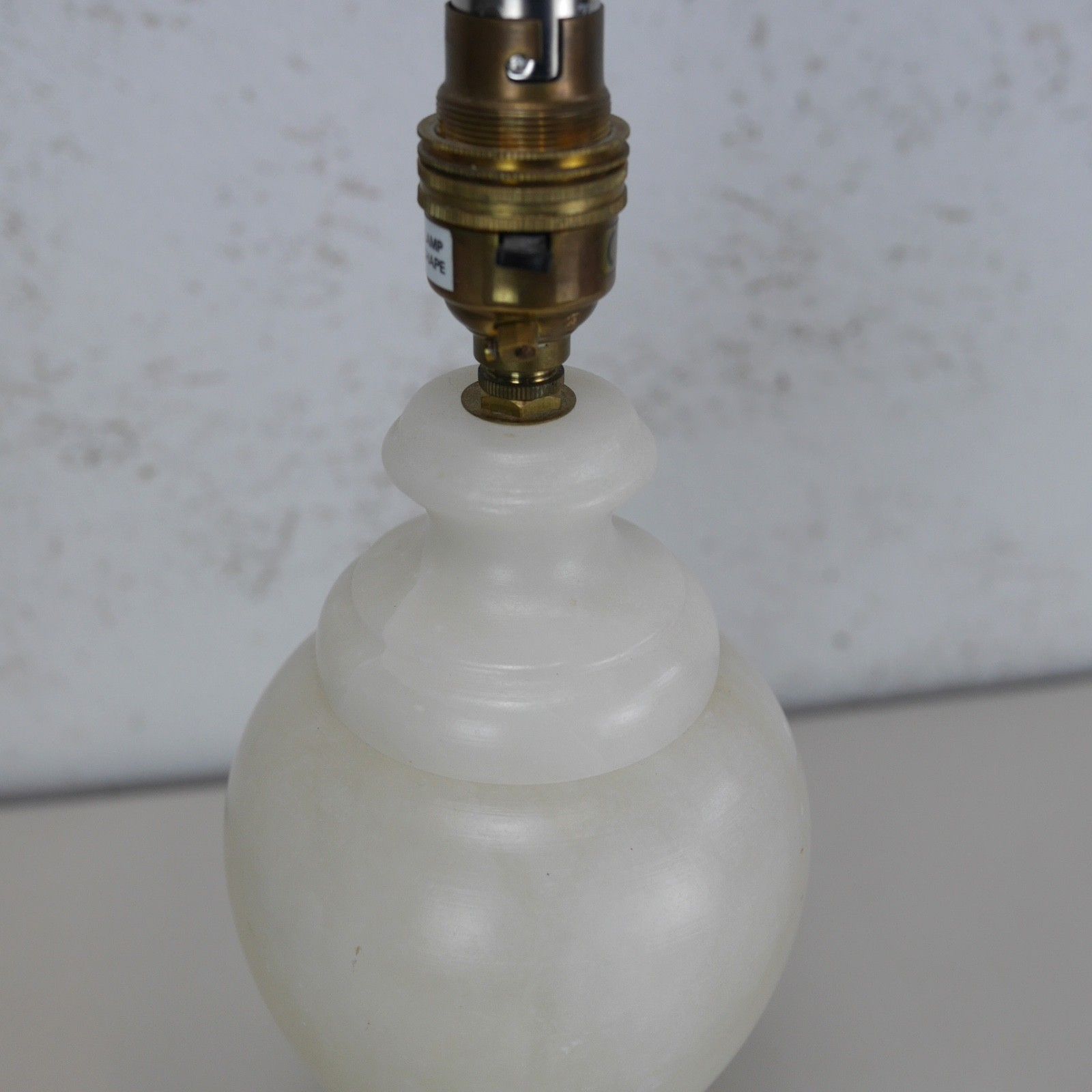 photo furniture Alabaster Marble Neoclassical Urn Table Lamp Italian Marble Brass #103076