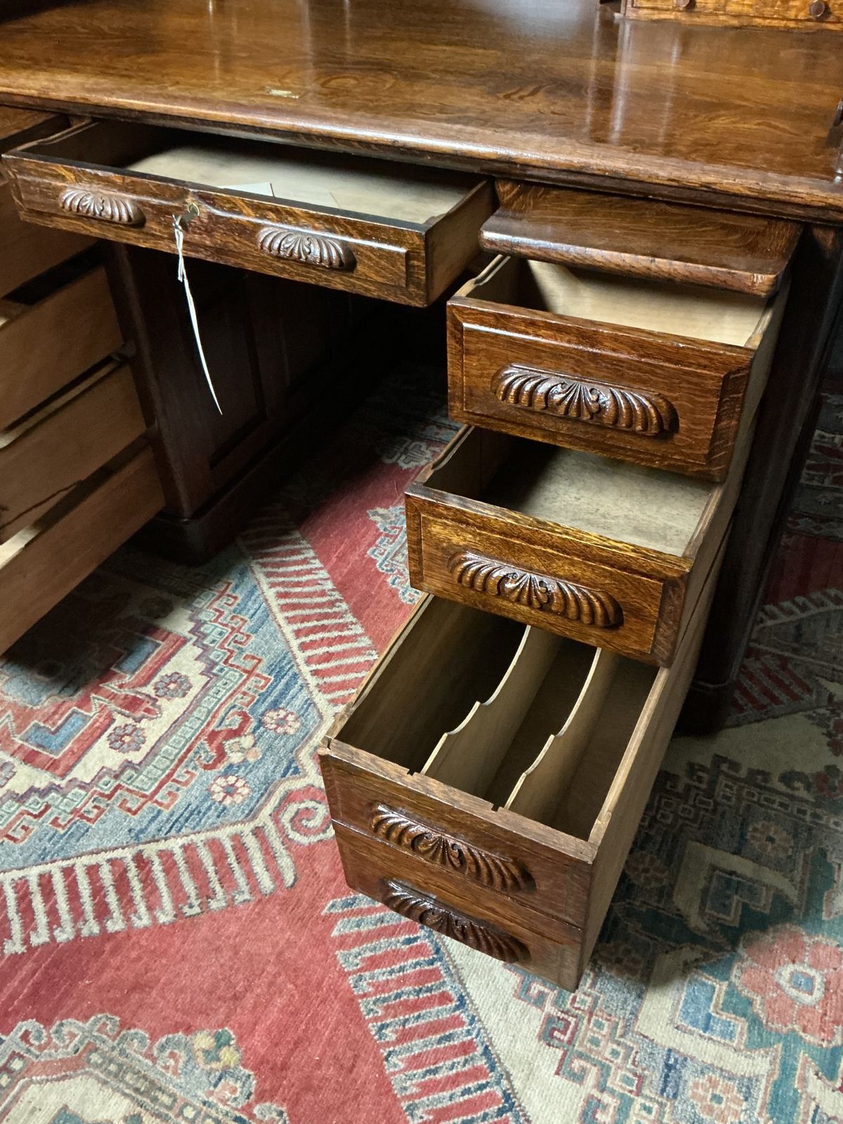 Antique Roll Top Desk, 1900s, Oak photo Furniture