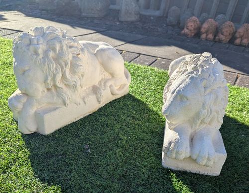 photo furniture Vintage Style Lime Stone Chatsworth Canova Lions Delivery Available 0136.