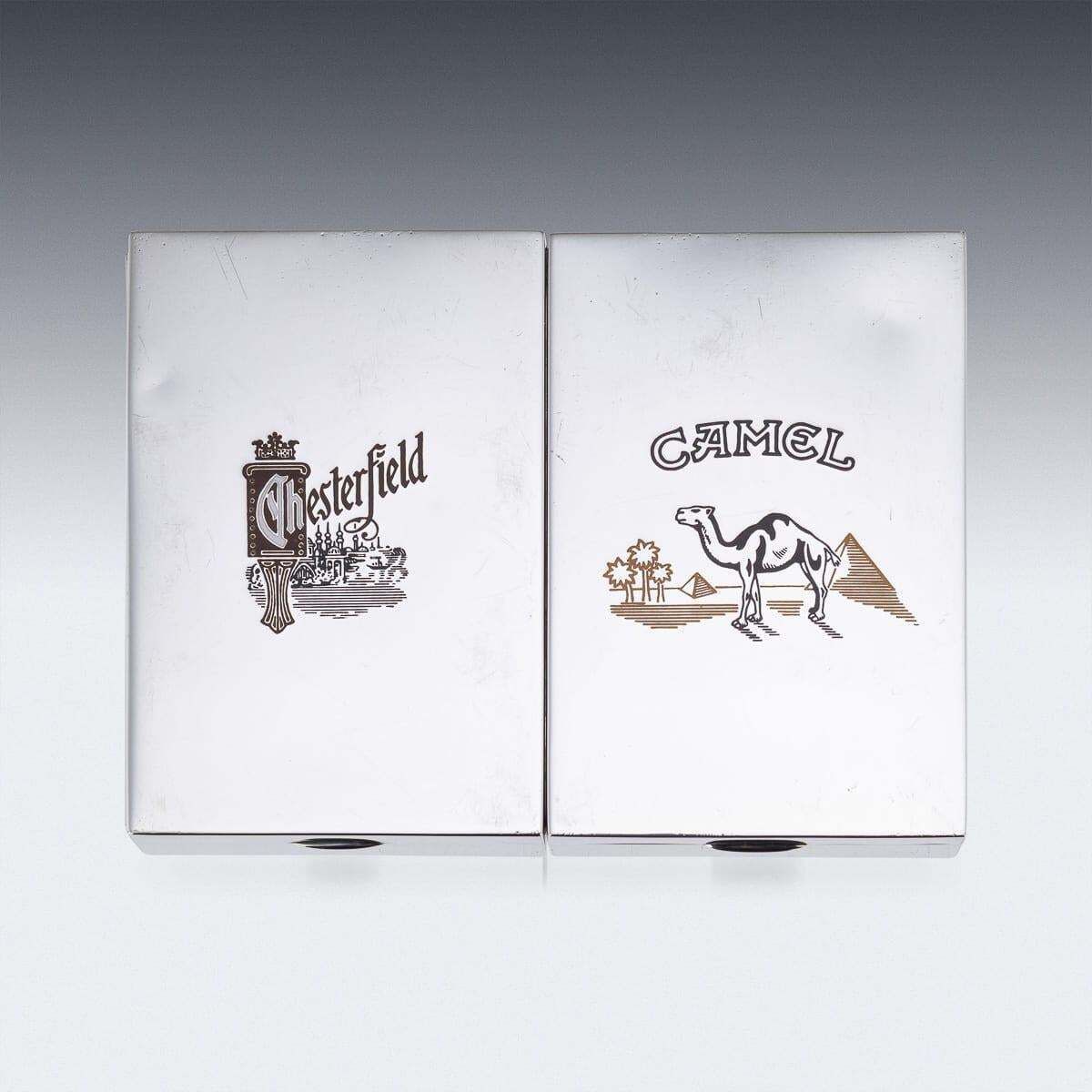 Set Of Four American Solid Silver & Enamel Cigarette Boxes By Cartier photo vinterior