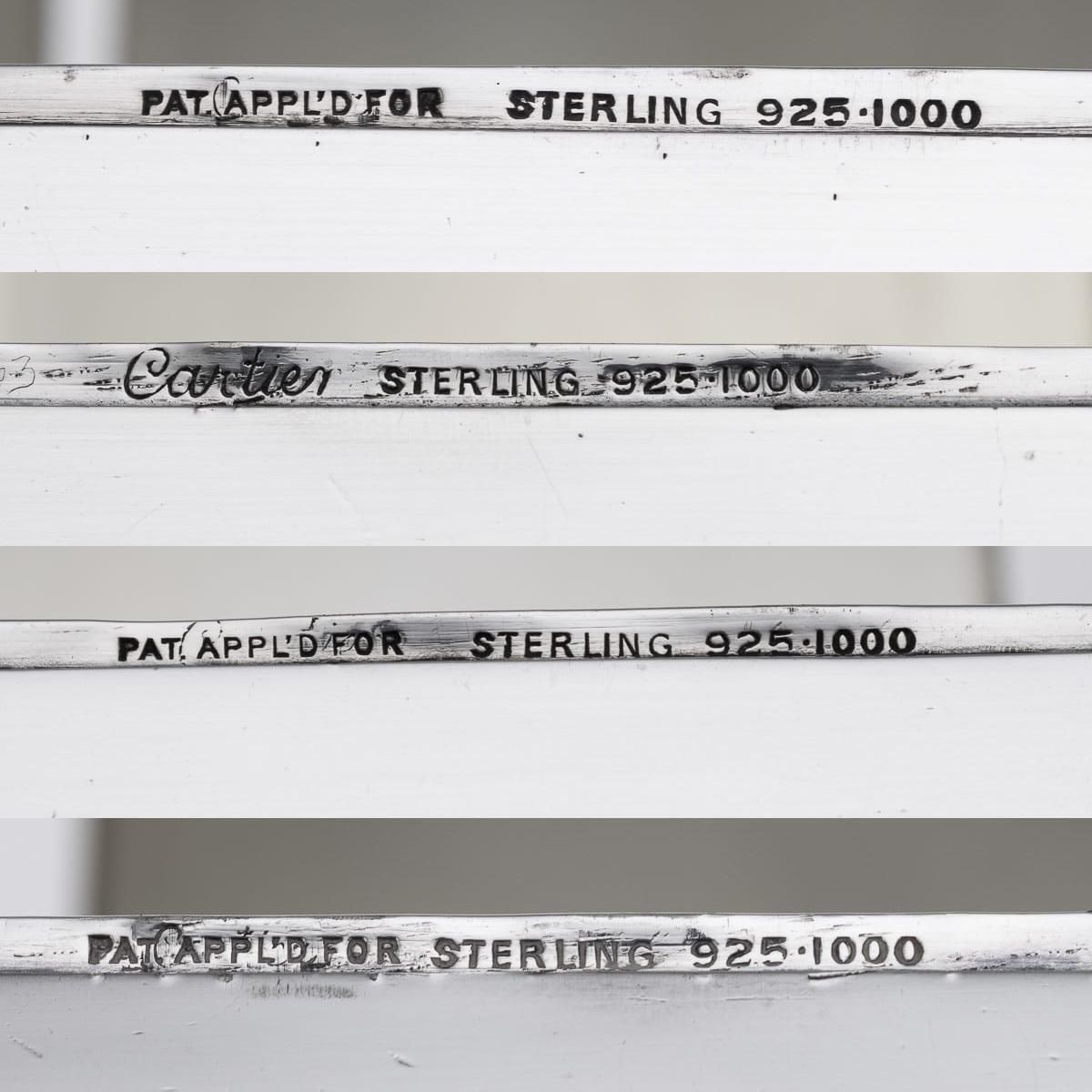 photo buy Set Of Four American Solid Silver & Enamel Cigarette Boxes By Cartier