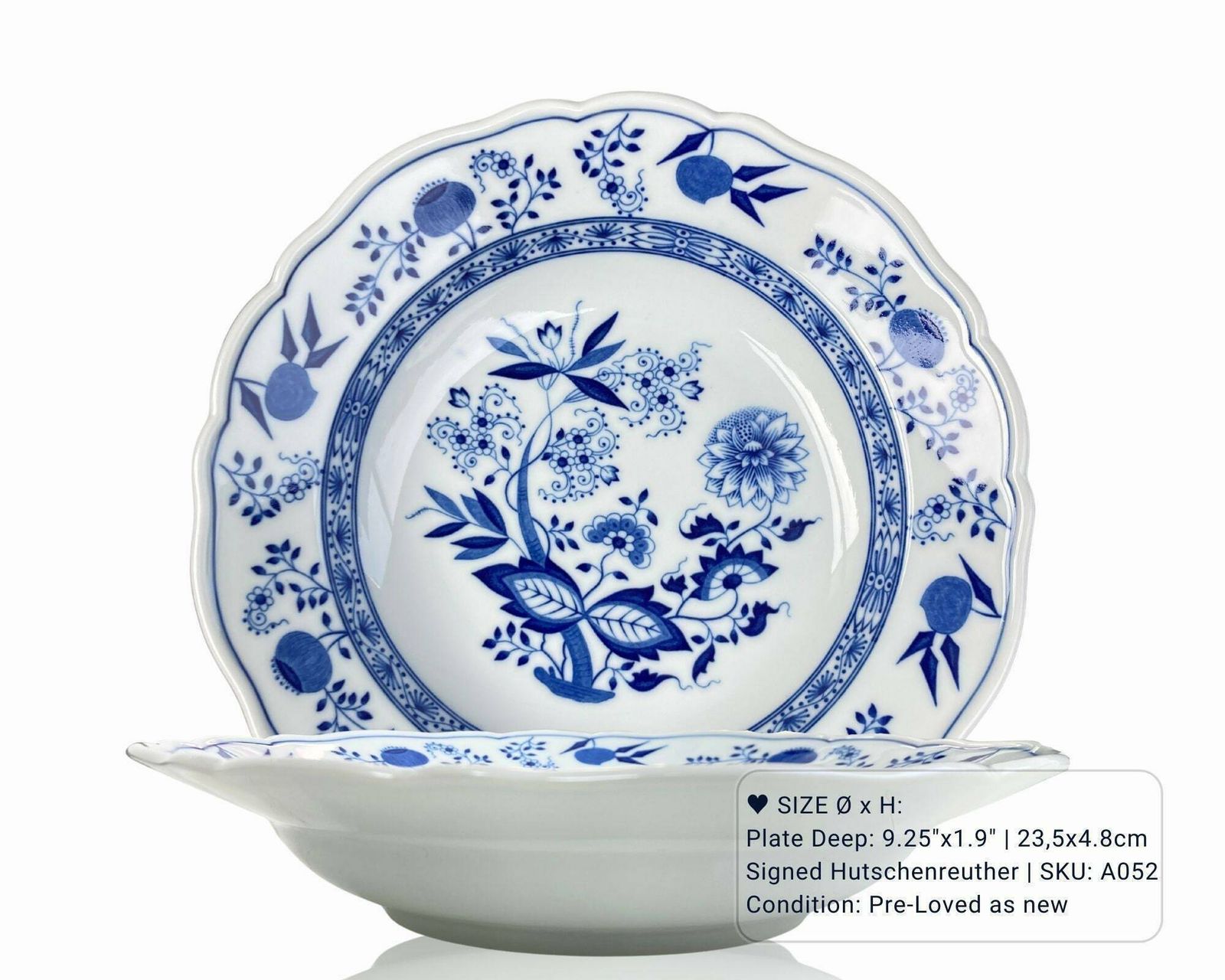 Blue Onion Plates | 18 Pcs Blue And White Dinner Service | (3 Sizes For 6 People) photo Home Decor