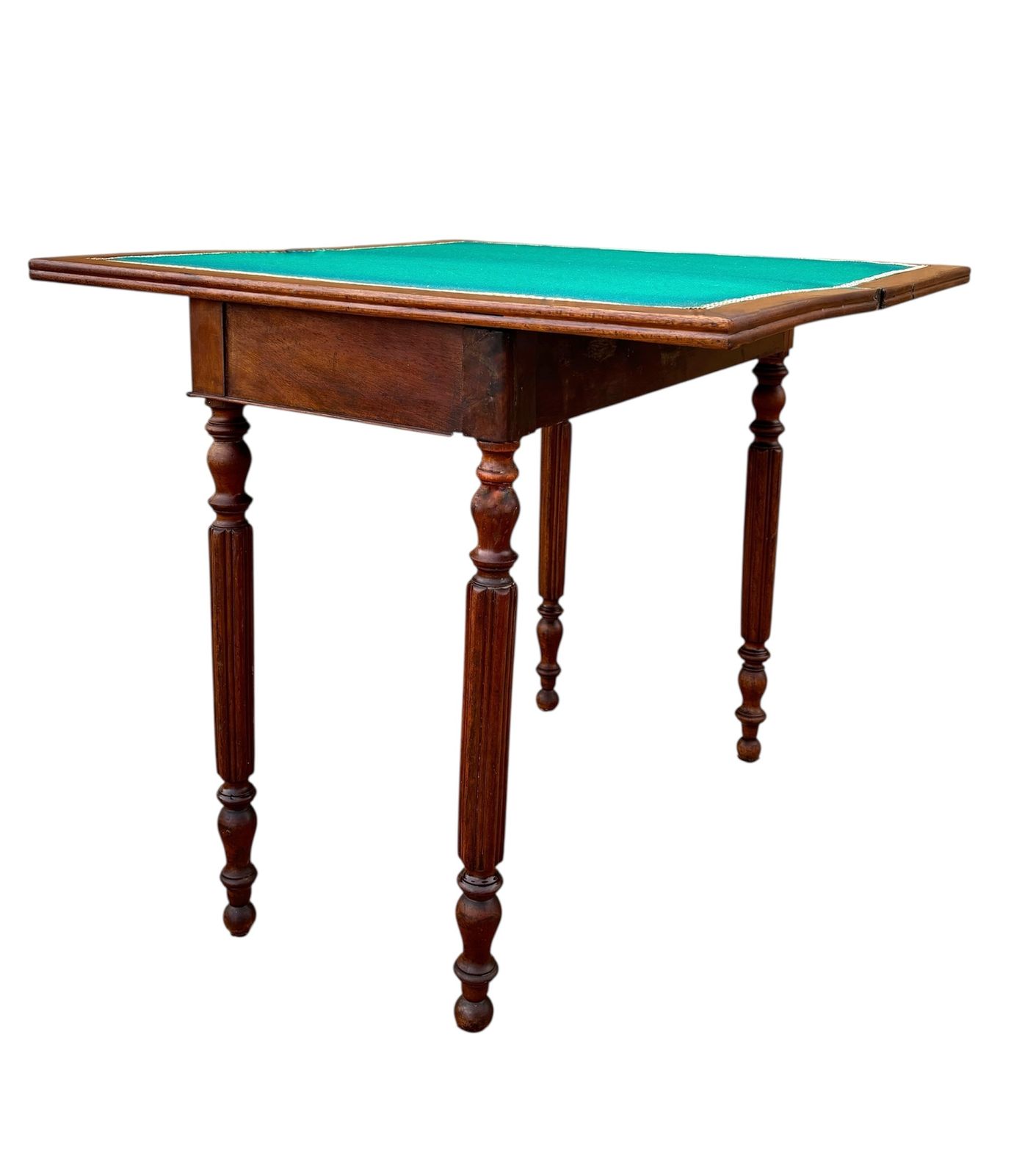 Oak Games Table With Green Felt Top, Early 20th Century photo furniture