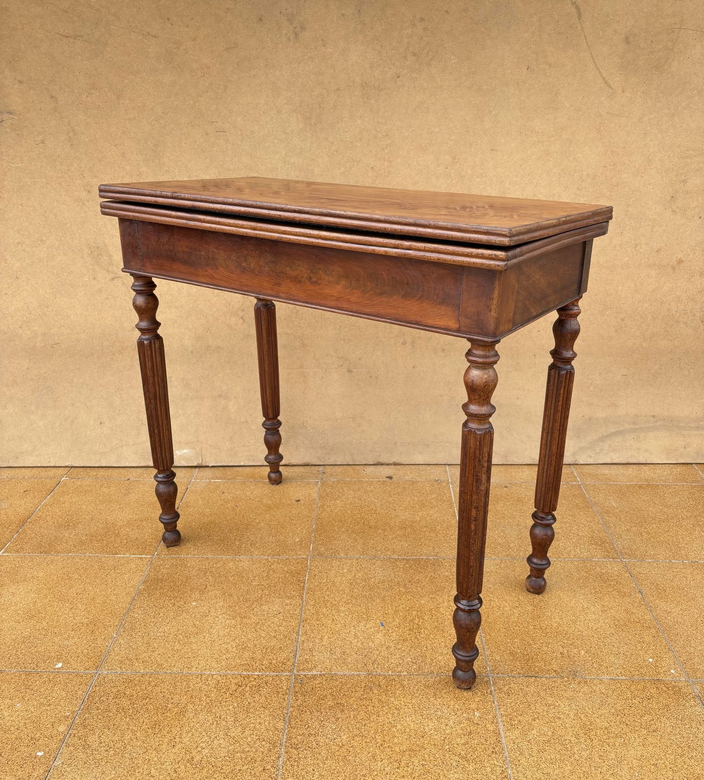 1250.0 Oak Games Table With Green Felt Top, Early 20th Century photo