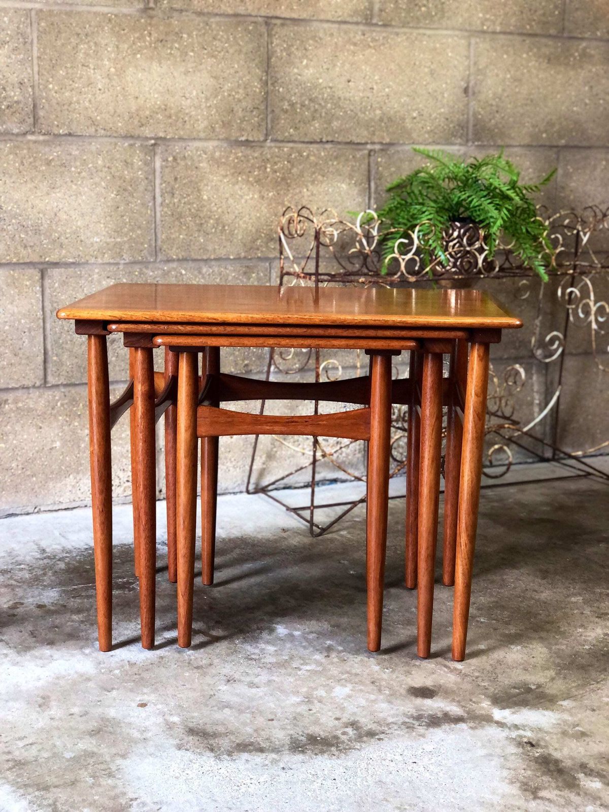 Poul Hundevad Danish Teak Nest Of Three Tables – Fabian, 1960s photo furniture