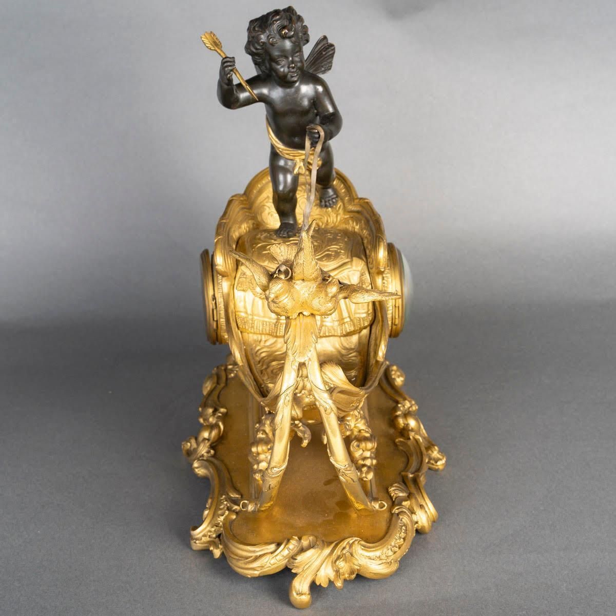 Gilt Bronze Clock, Napoleon III Period, 19th Century. photo 7940.0