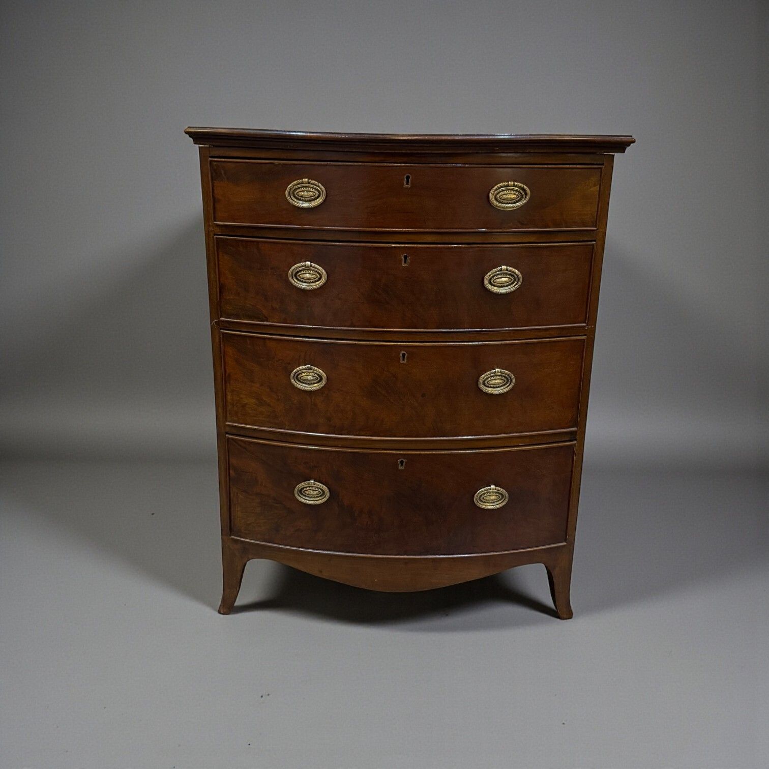 Georgian Style Bowfront Chest Of Drawers