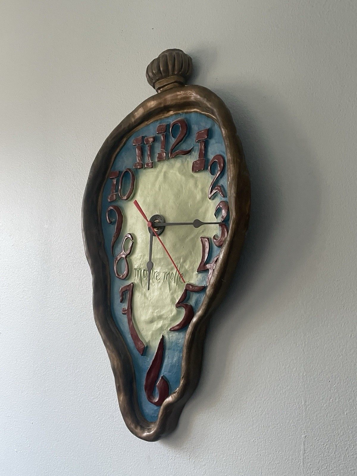 Inspired By Works Of Art By Salvador Dali Melting Wall Clock Montre Molle 1990’s photo buy