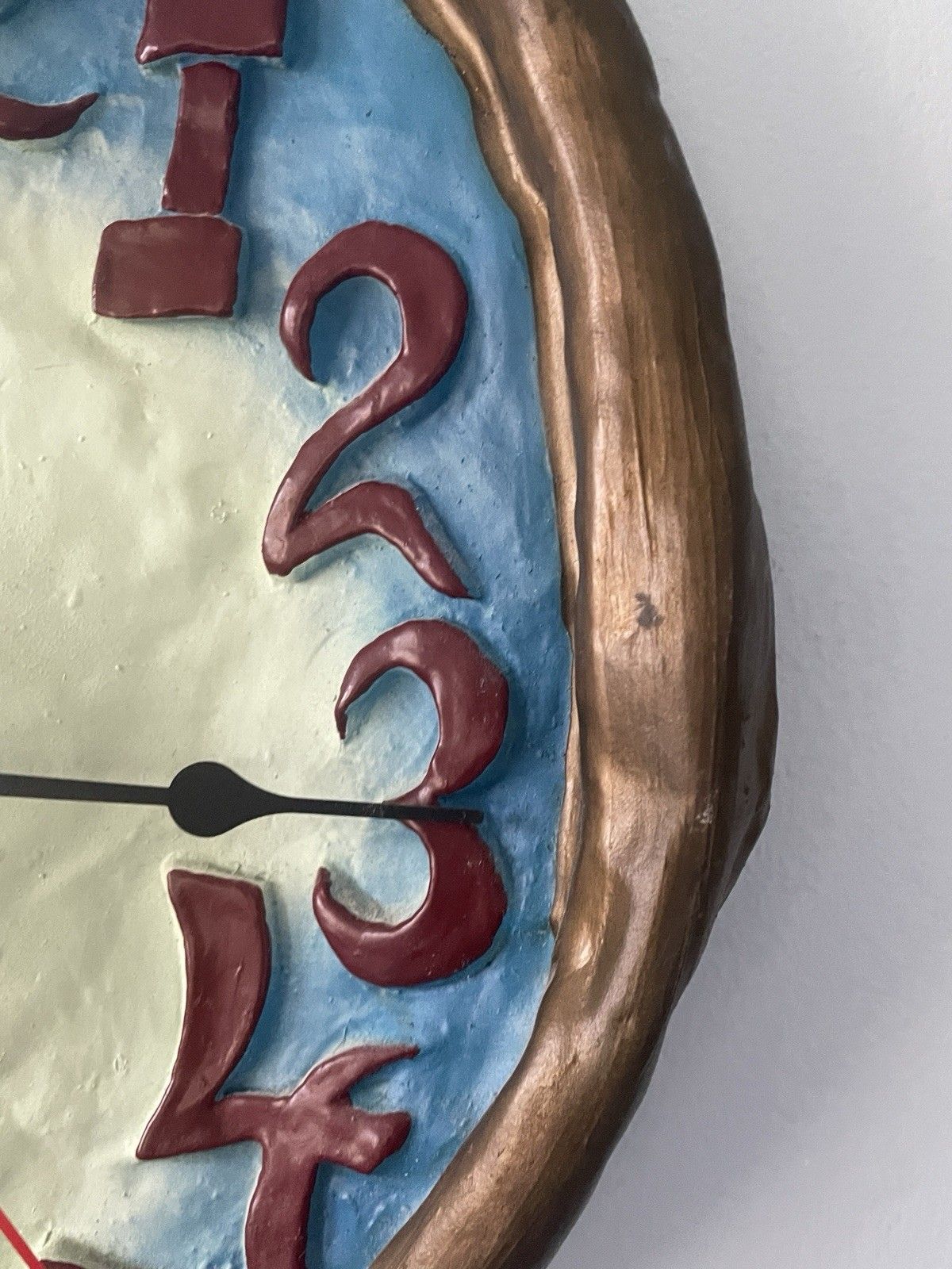 145.0 Inspired By Works Of Art By Salvador Dali Melting Wall Clock Montre Molle 1990’s photo