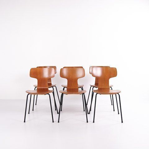 Set Of 6 Dining Chairs   T Chair / Hammer Chair   Model 3103   Fritz Hansen