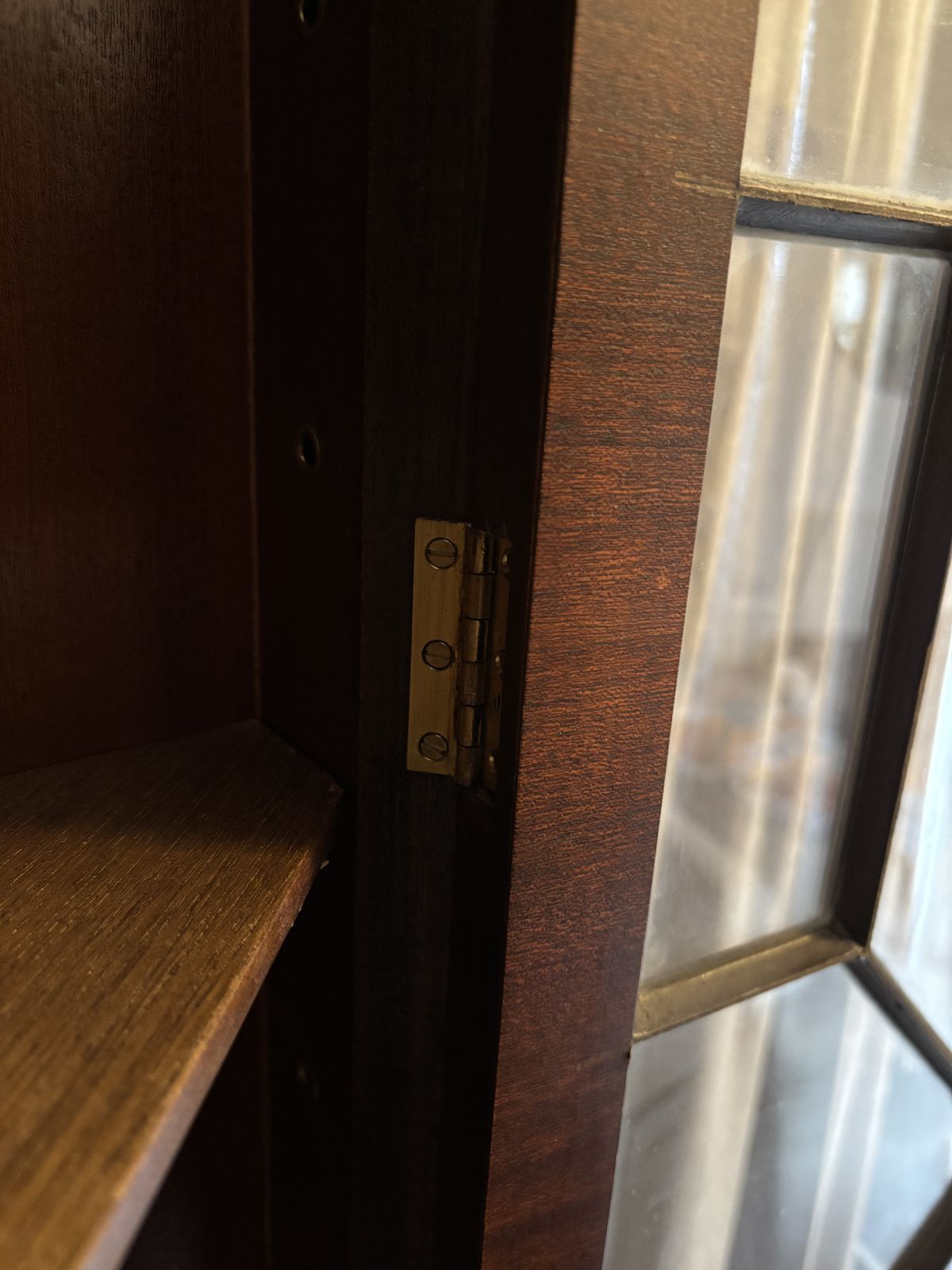 1930’s Georgian Style Drinks Cabinet, Corner Unit, Mahogany photo Furniture