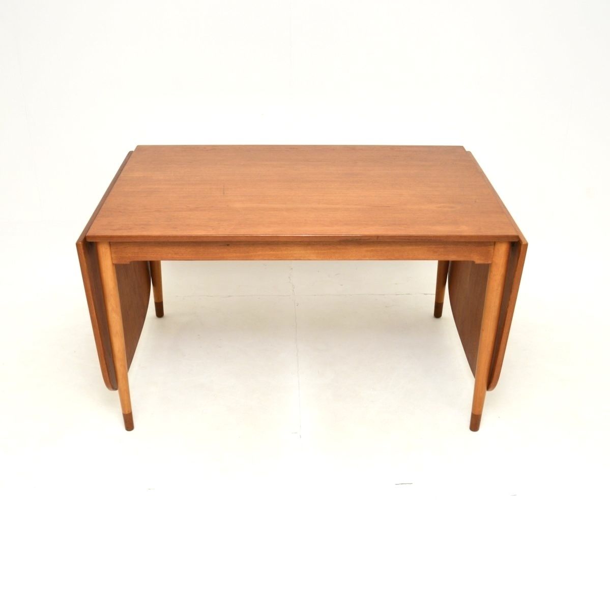 Danish Teak Vintage Drop Leaf Dining Table By Borge Mogensen photo for sale