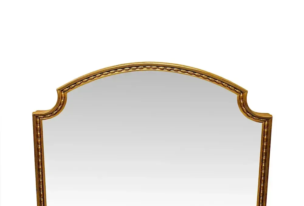 A Fabulous Elegantly Simple Large 19th Century Giltwood Overmantel Mirror photo for sale