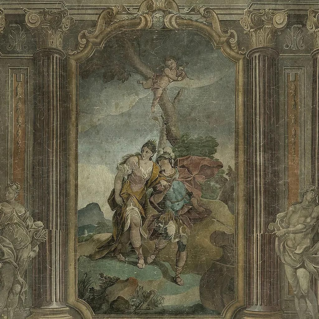 19th Century Antique Style Panoramic Wall Mural On Canvas – Baroque Fresco photo Art
