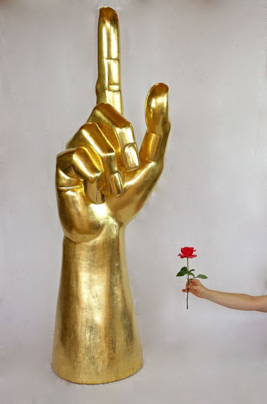 21st Century Contemporary Gigantic Hand Sculpture, Goldleaf Plated, At 2021 photo furniture