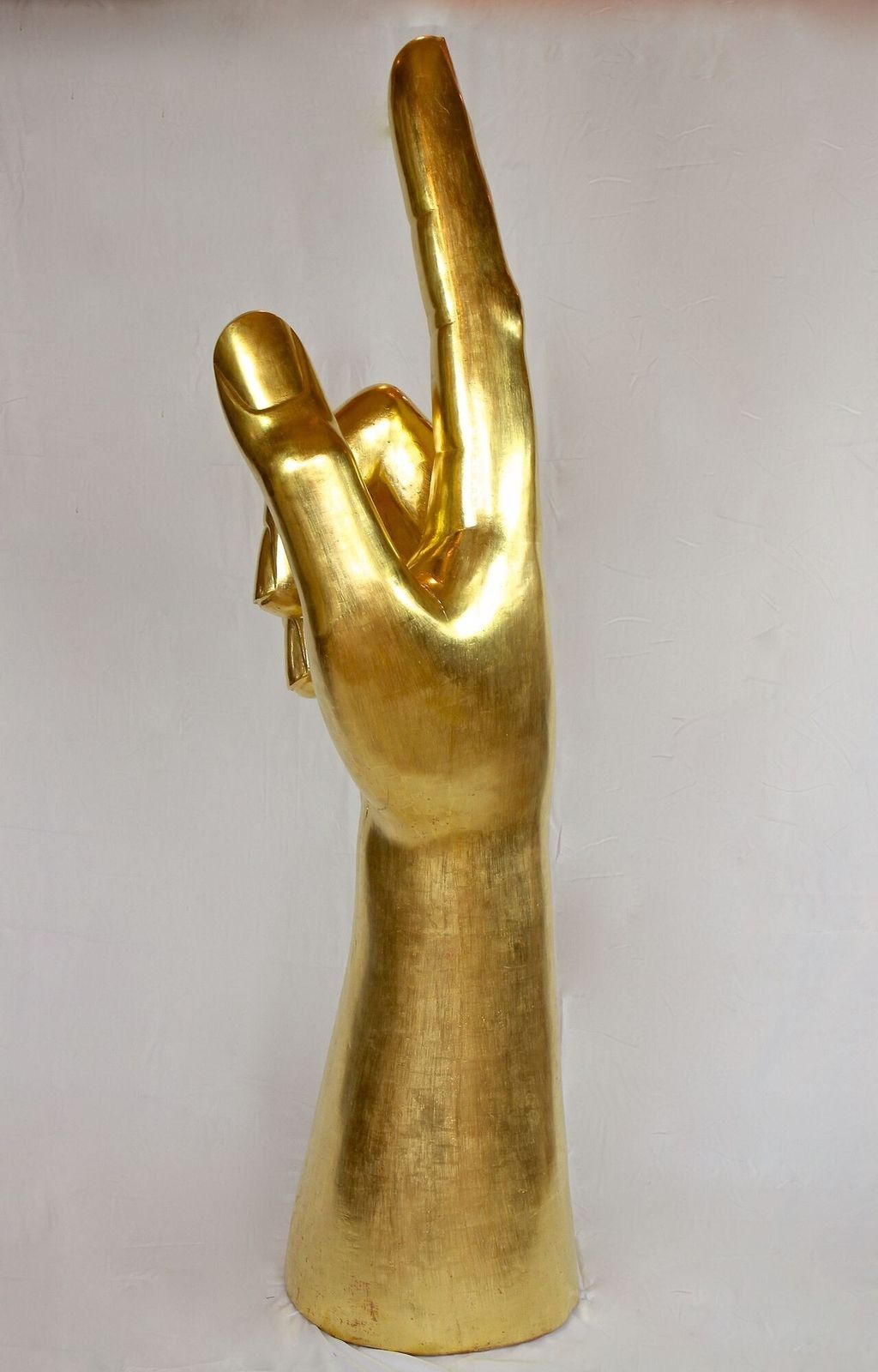 photo buy 21st Century Contemporary Gigantic Hand Sculpture, Goldleaf Plated, At 2021