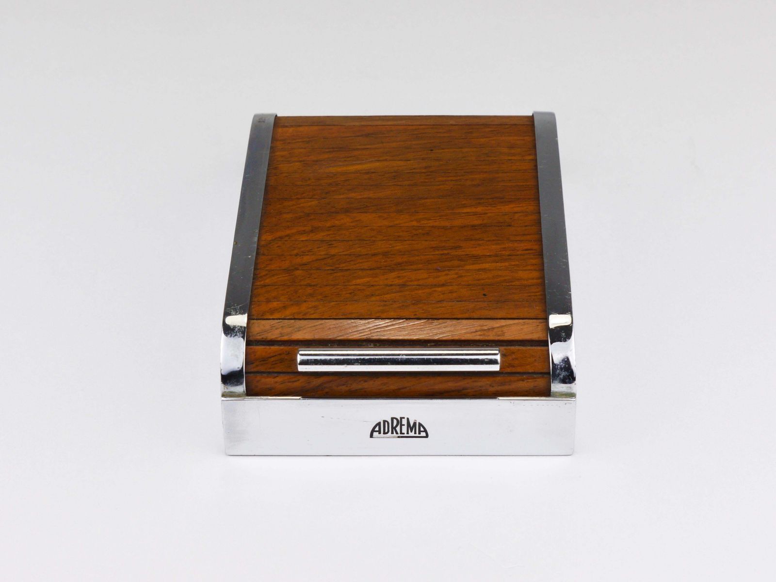 photo furniture 1930s Carl Aubock I Roll Top Storage Box, Cigarette Dispenser, Walnut, Vienna
