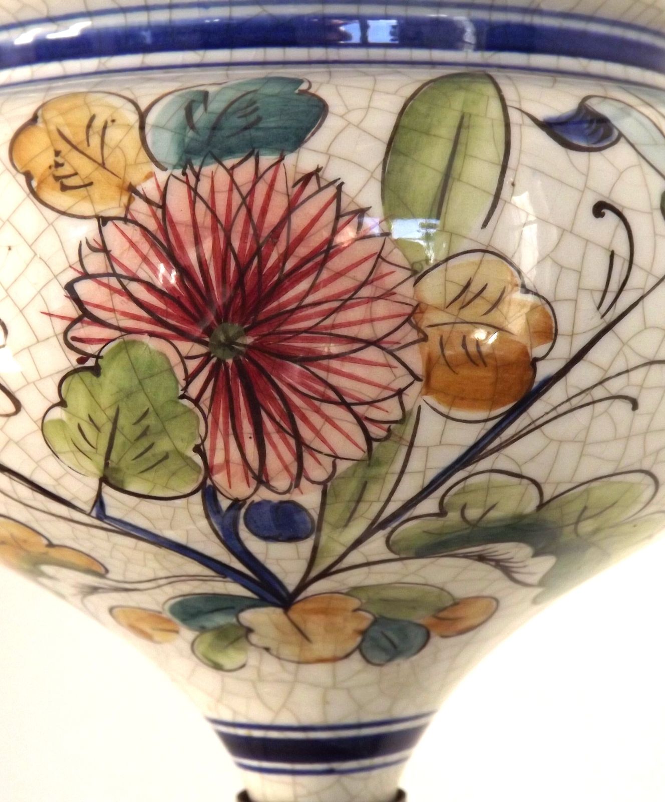 French Mid Century Country Lantern Light   Floral Finial  White Opaque Glass Shade photo buy