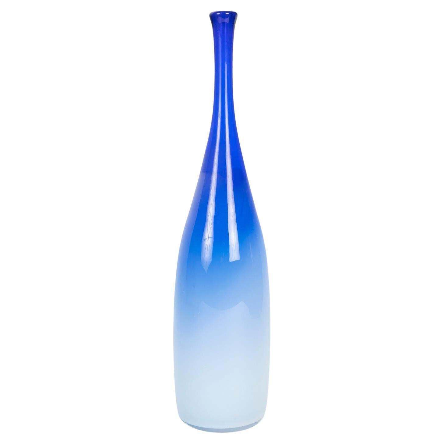 Blown Glass Vase By Floris Meydan And Royal Leerdam, 20th Century.