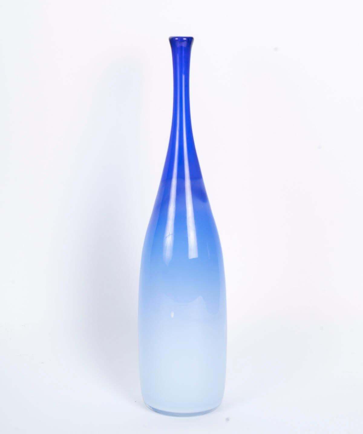Blown Glass Vase By Floris Meydan And Royal Leerdam, 20th Century. photo for sale